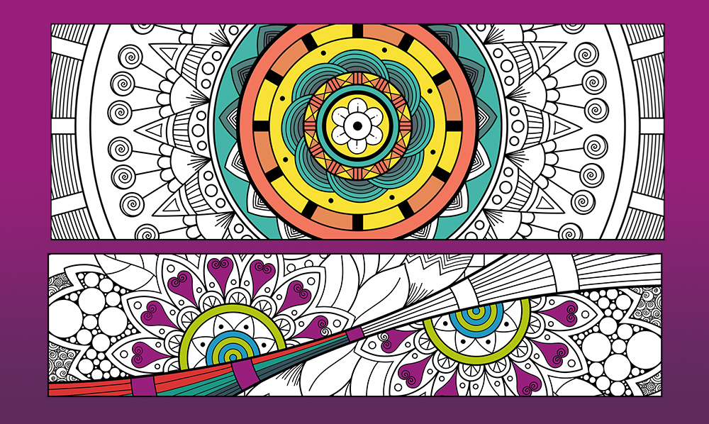 Trippy coloring pages for adults