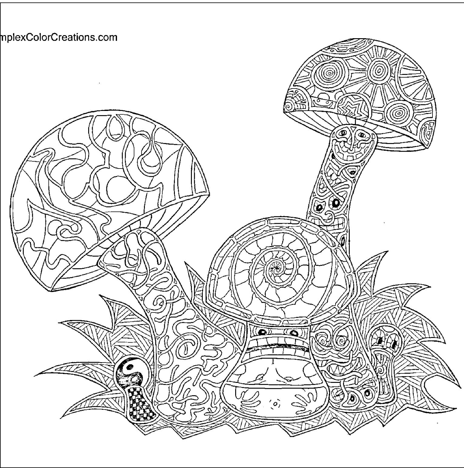 Hard trippy coloring page mushroom coloring page mandala coloring pages mermaid coloring pages cool coloring pages