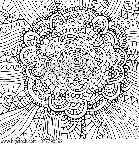 Floral doodle trippy vector photo free trial bigstock