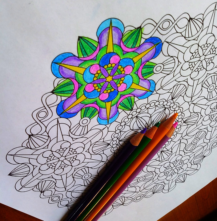 Candy hippie â flowers from space printable mandala coloring page