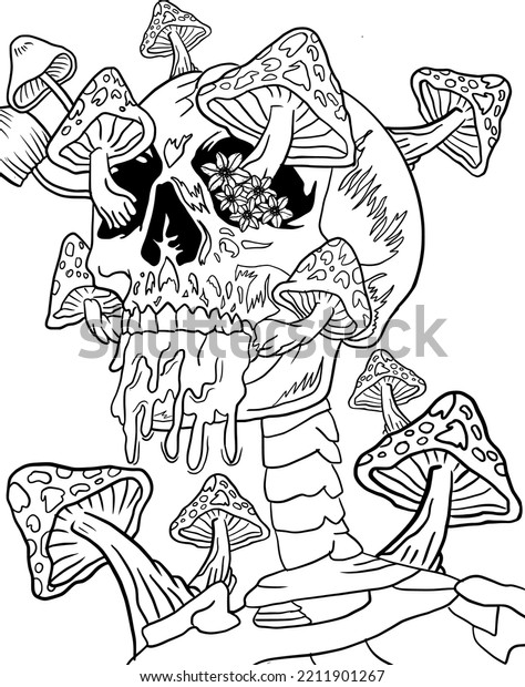 Stoner trippy coloring page fun coloring stock vector royalty free