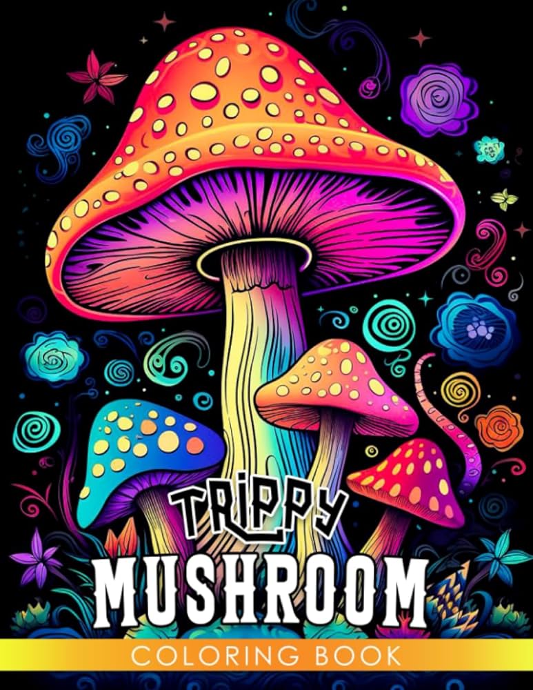 Trippy mushroom coloring book for adults relax and find inspiration with coloring pages in this book perfect for optimizing carroll jannat books