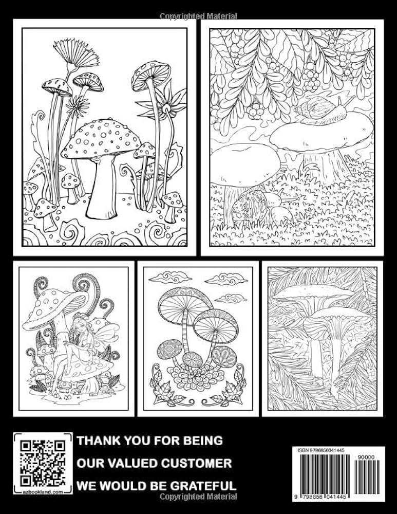 Trippy mushroom coloring book for adults relax and find inspiration with coloring pages in this book perfect for optimizing carroll jannat books