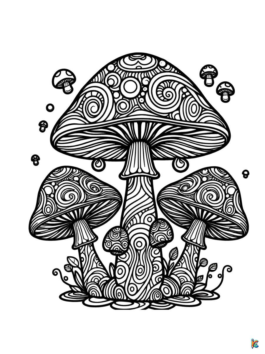 Mushroom coloring pages â