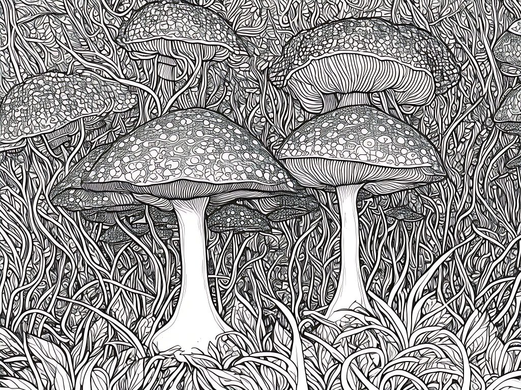 Psychedelic trippy coloring pages for adults acp