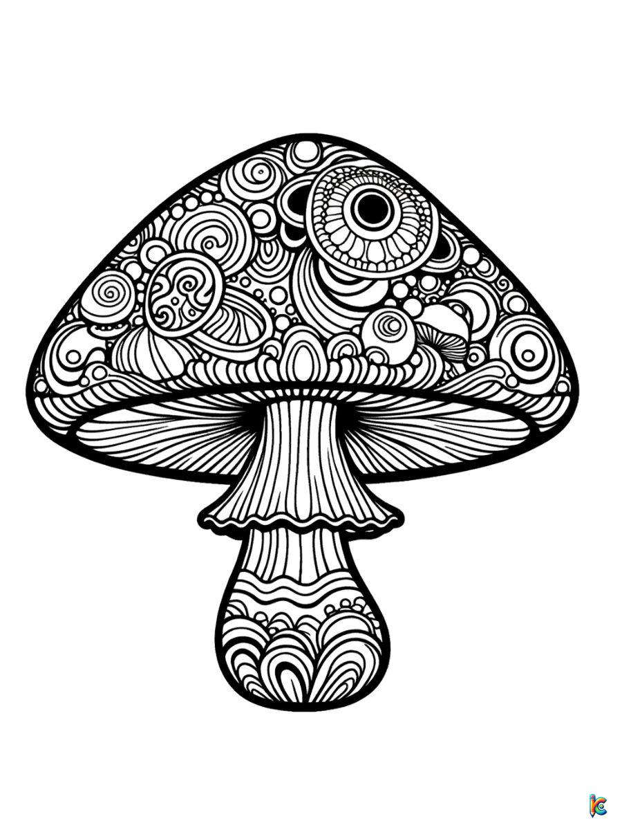 Mushroom coloring pages â