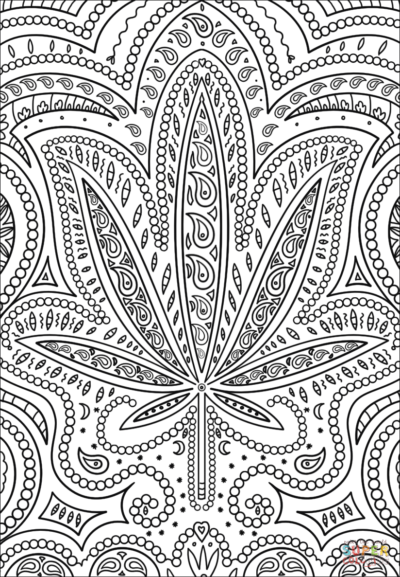 Trippy weed coloring page free printable coloring pages