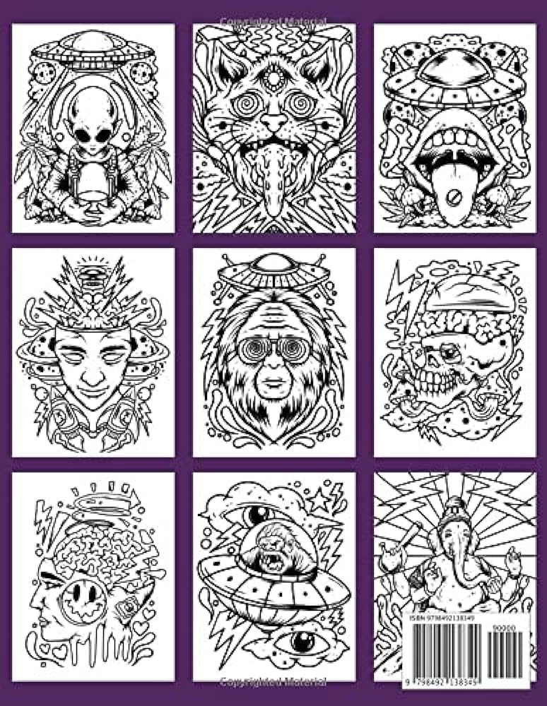 Psychedelic coloring book for adults stay by winters joe