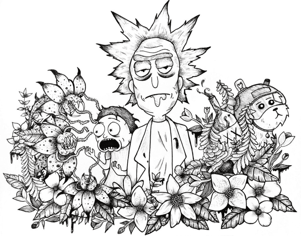 Rick and morty coloring pages