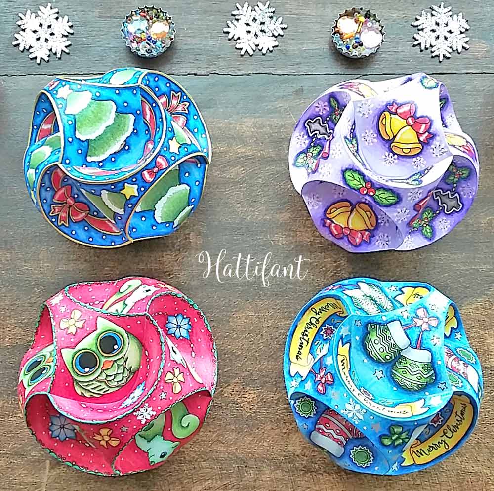 Triskele paper globes stunning handmade d ornaments