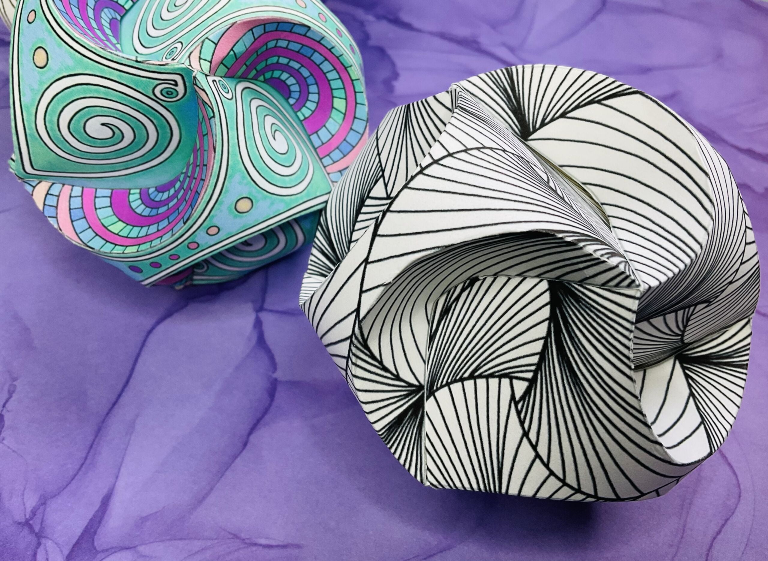 Paper globe bundle lightly sketched