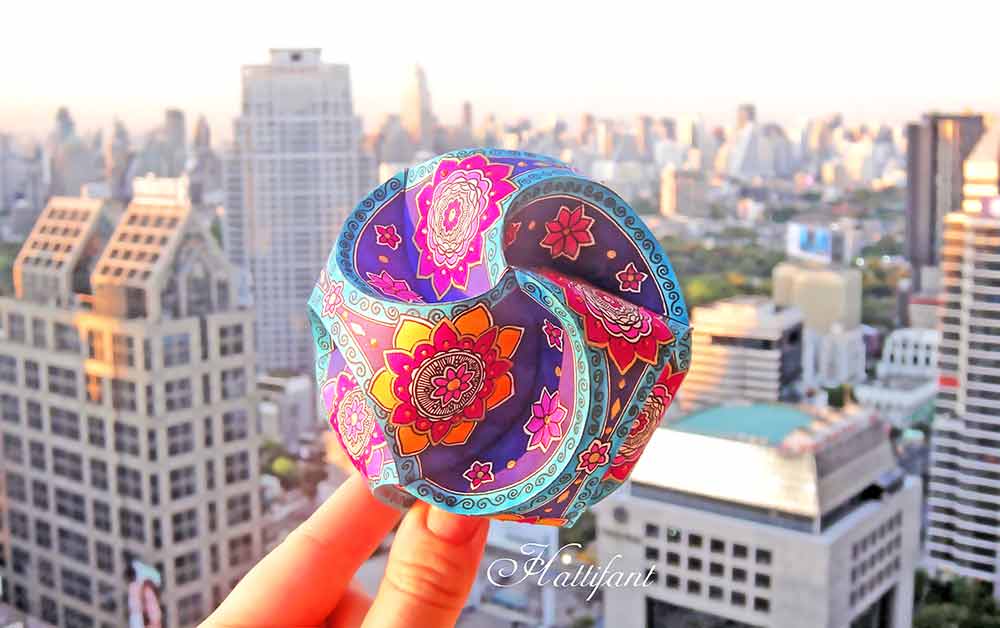 Triskele paper globes stunning handmade d ornaments