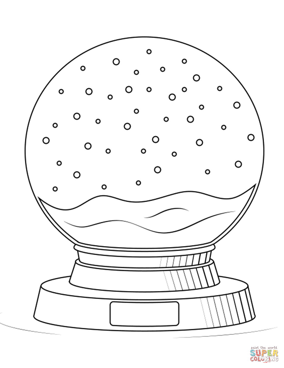 Snow globe coloring page free printable coloring pages