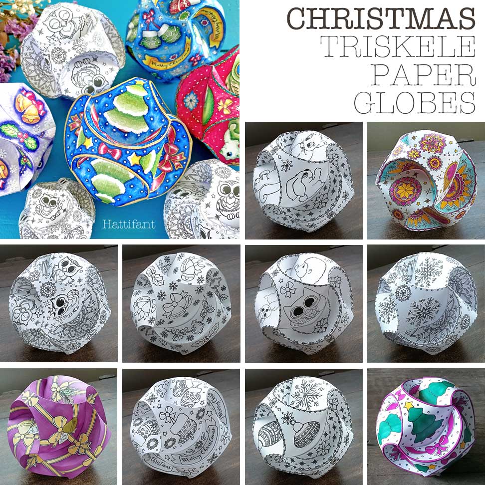 Triskele paper globes christmas edition