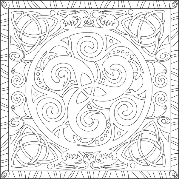 Thousand celtic knot mandala royalty