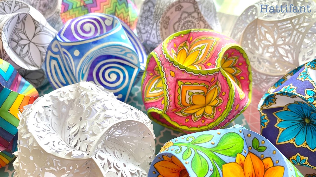 Triskele paper globes stunning handmade d ornaments