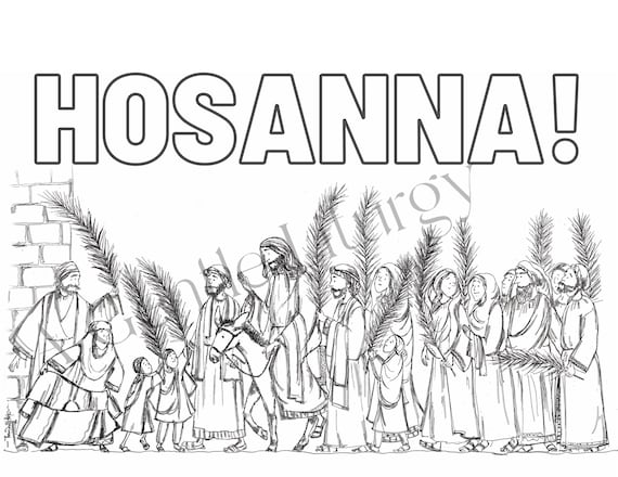 Palm sunday coloring pages triumphal entry easter holy