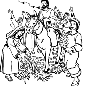 Palm sunday coloring pages printable for free download