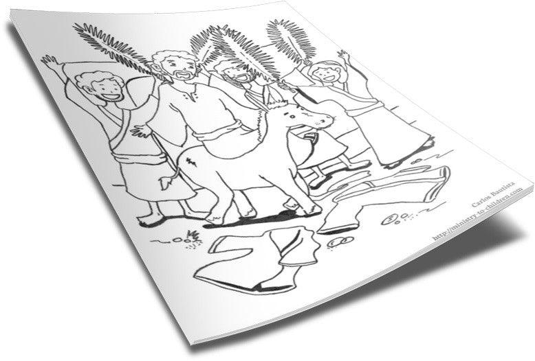 Palm sunday coloring page