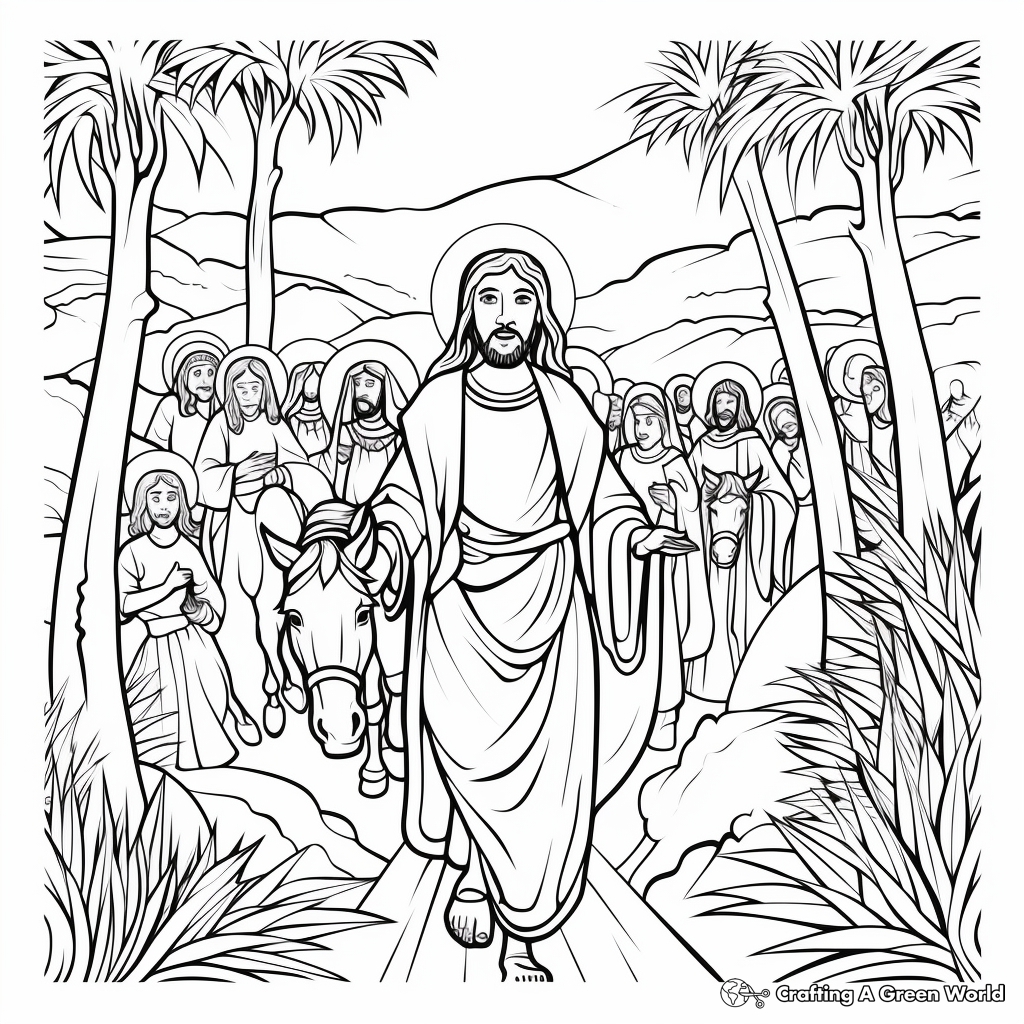 Palm sunday coloring pages