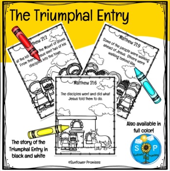 Coloring pages the triumphal entry by sunflower promises tpt