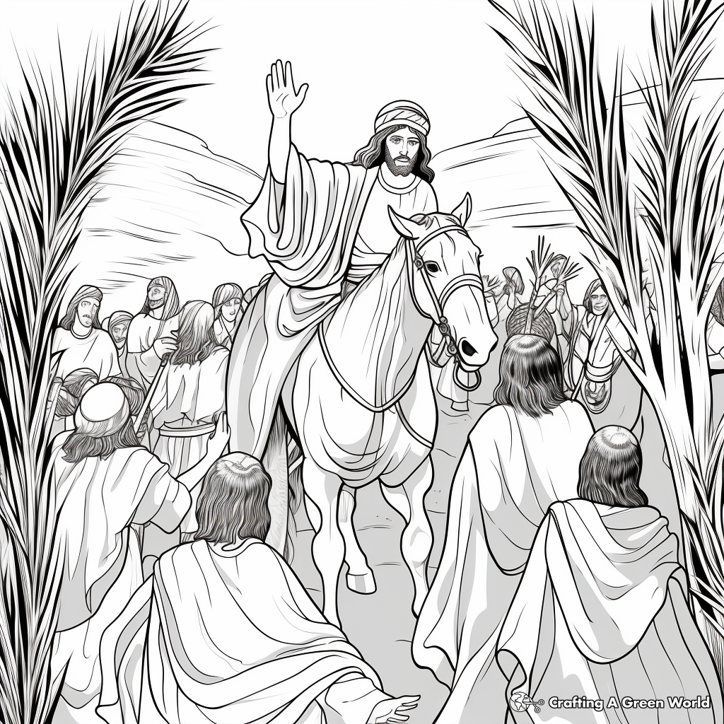 Palm sunday coloring pages