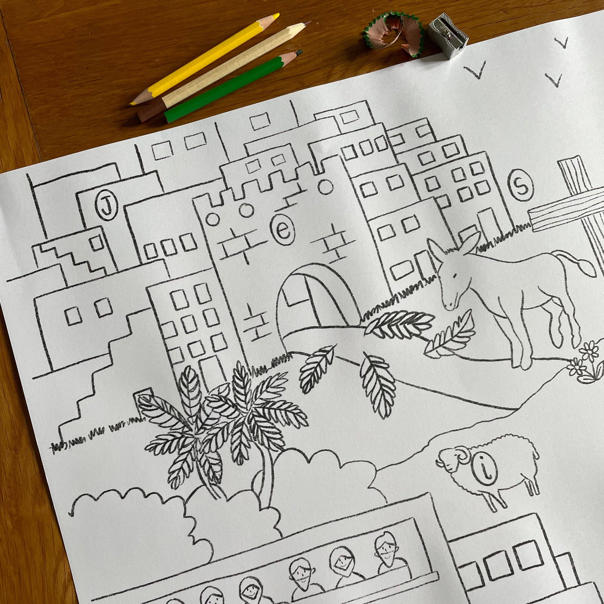 Jumbo holy week easter colouring page â and hope designs