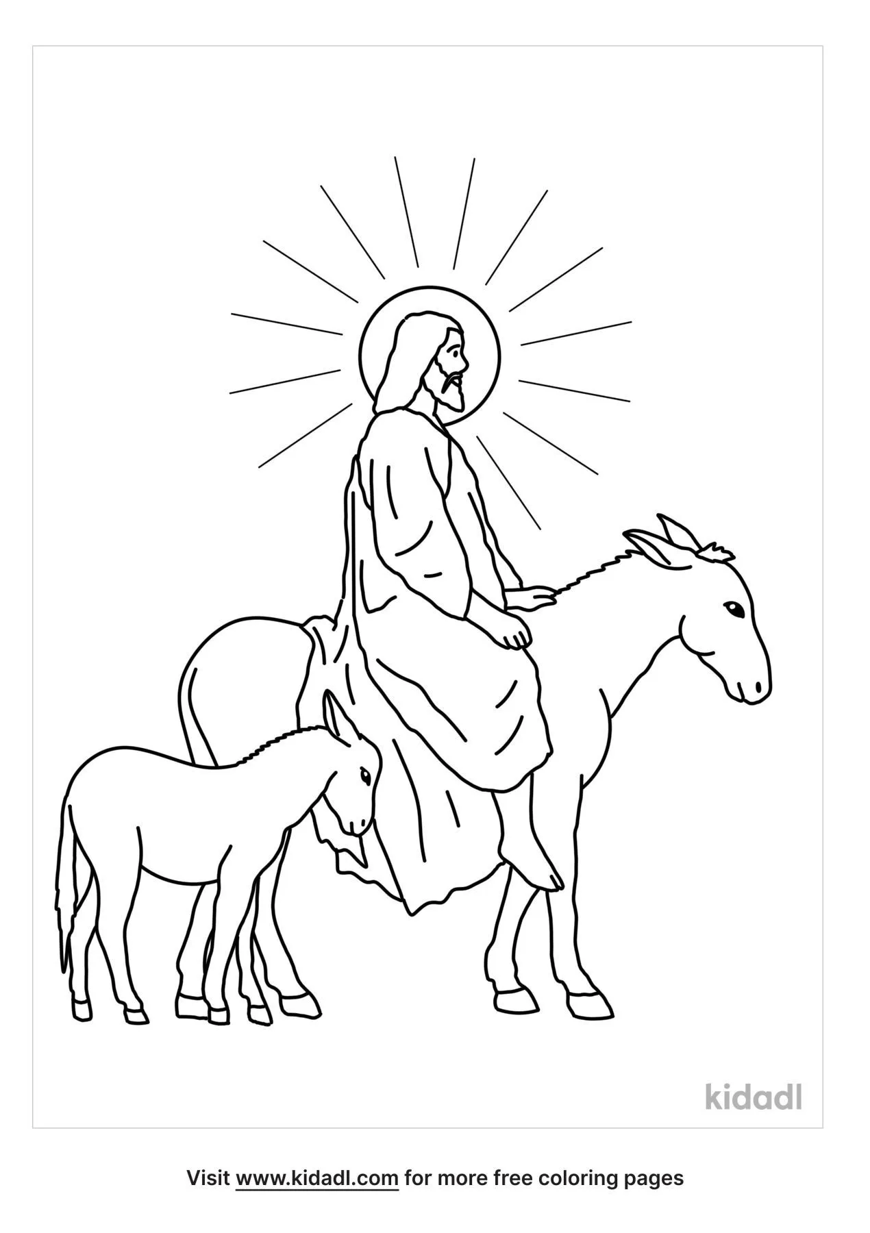 Free jesus triumphant entry coloring page coloring page printables