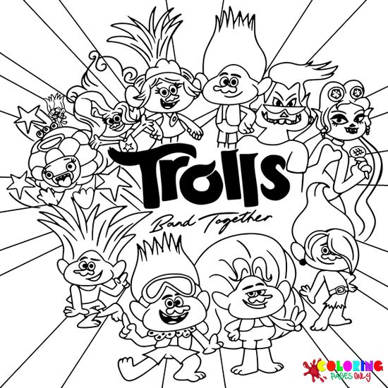 Trolls band together coloring pages ideas coloring pages creative artists troll