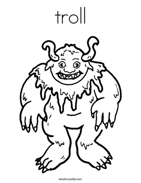 Troll coloring page