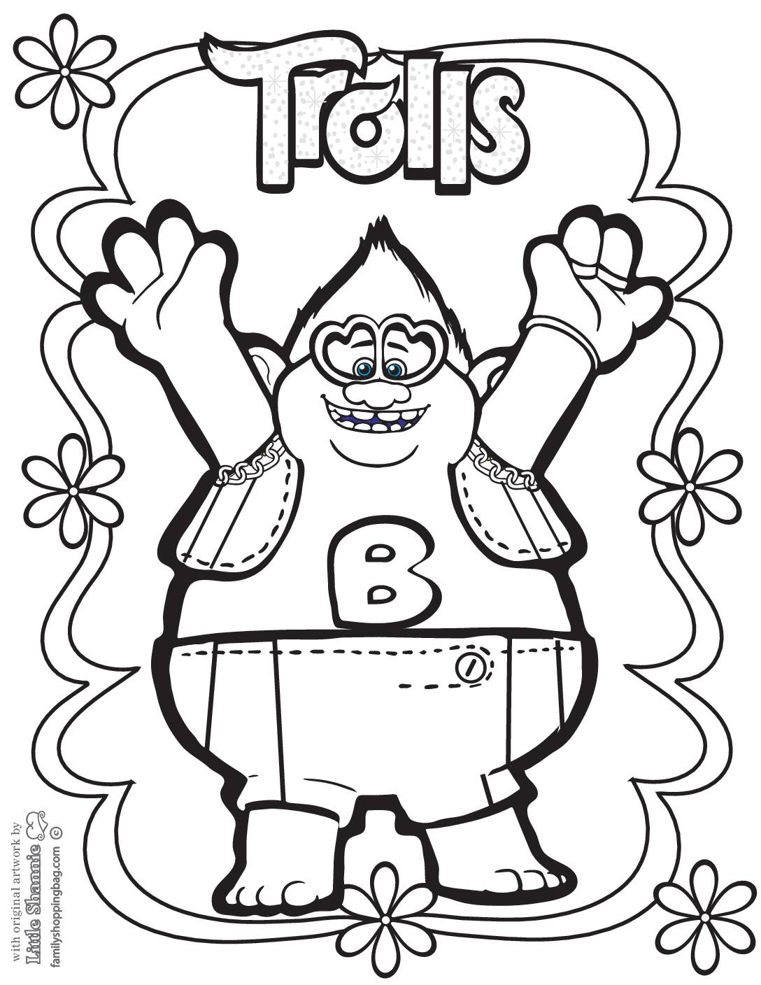 Coloring page trolls