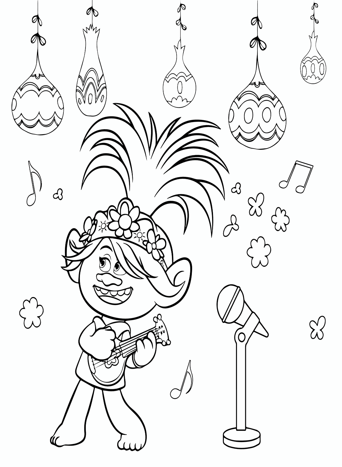 Trolls world tour coloring pages printable for free download