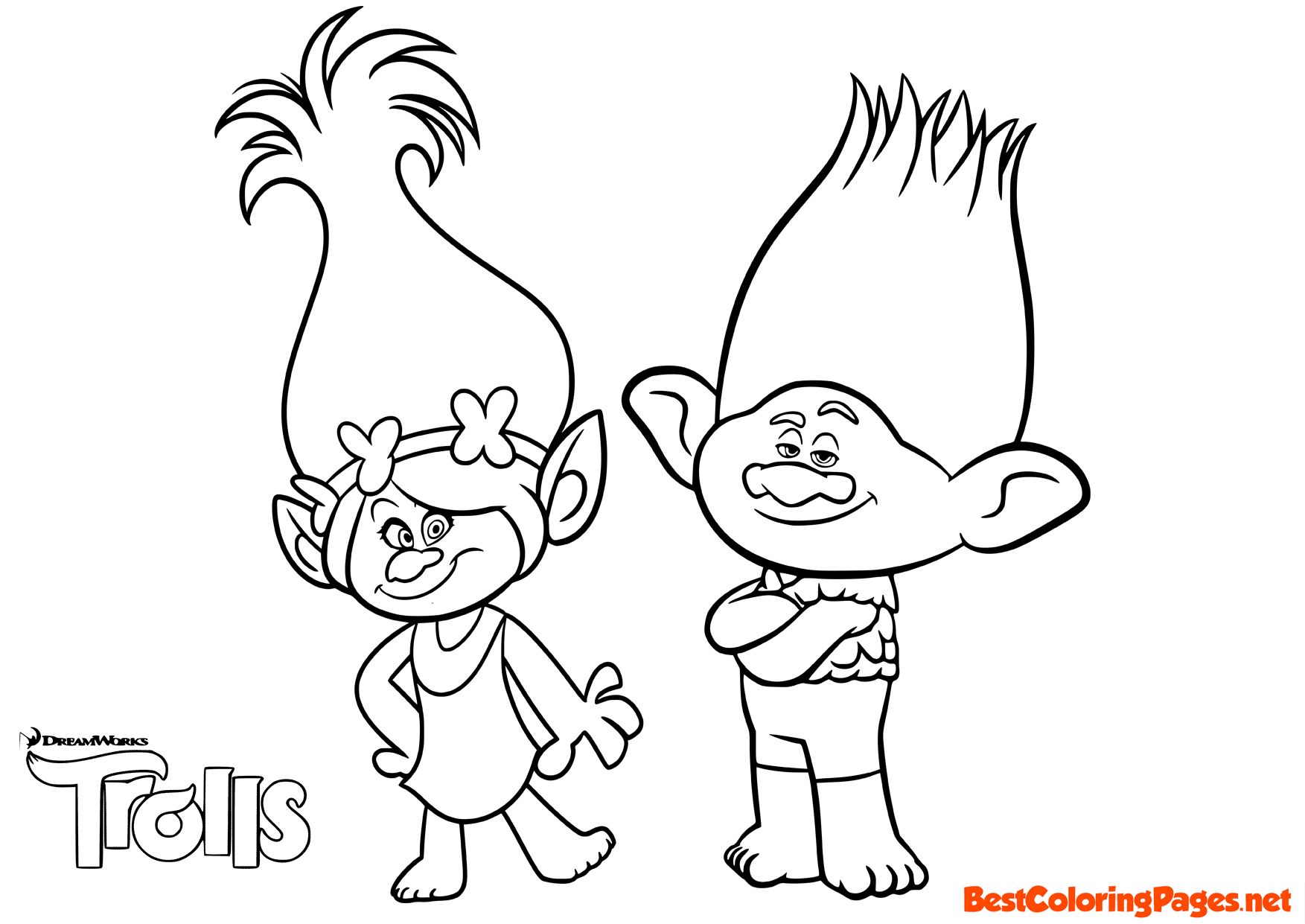 Trolls coloring pages