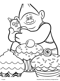 Dreamworks trolls free coloring pages