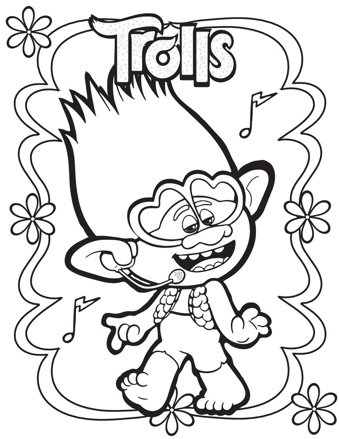 Trolls coloring pages by coloringpageswk on