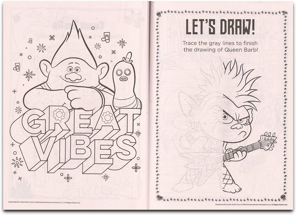 Trolls coloring book super set for kids toddlers