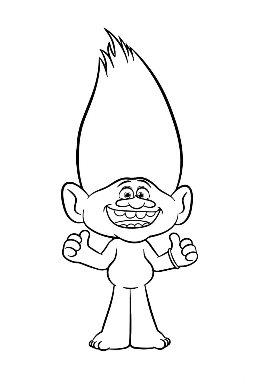Guy diamond from trolls coloring page