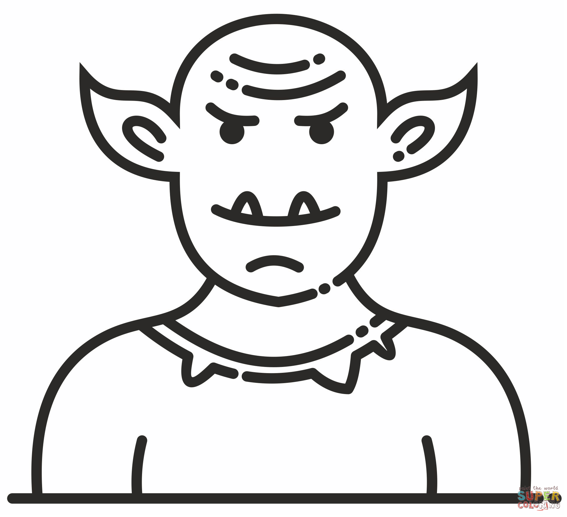 Troll coloring page free printable coloring pages