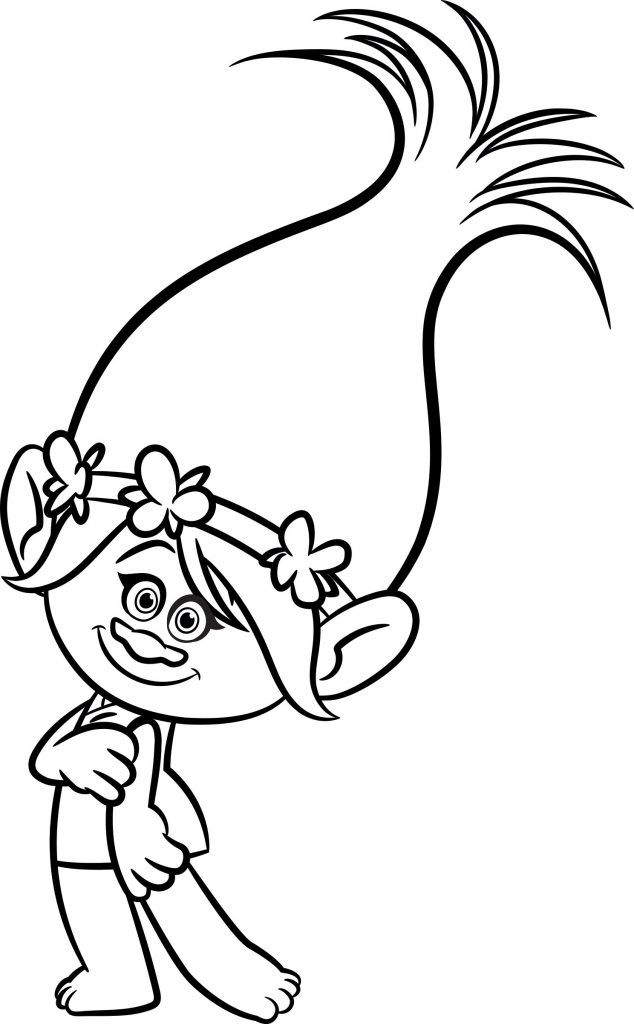 Trolls movie coloring pages