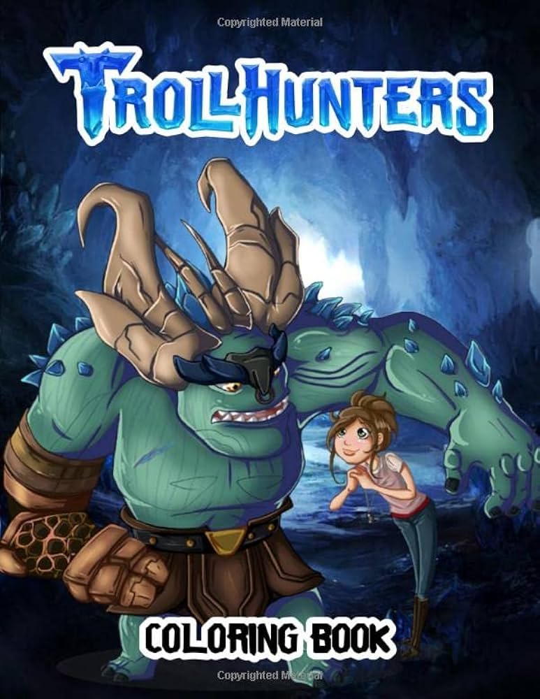 Trollhunters coloring book great coloring book for kids and fans â giant pages to coloring