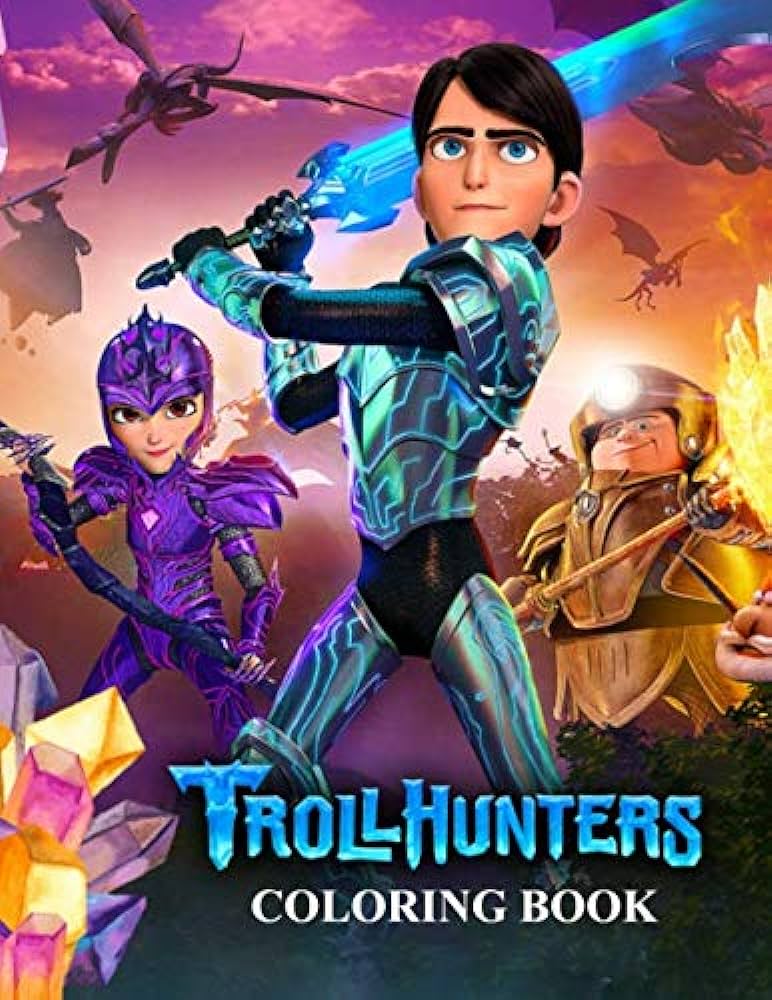 Trollhunters coloring book great coloring book for kids and fans bastani danesh books