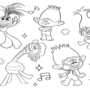 Trolls world tour coloring pages printable for free download