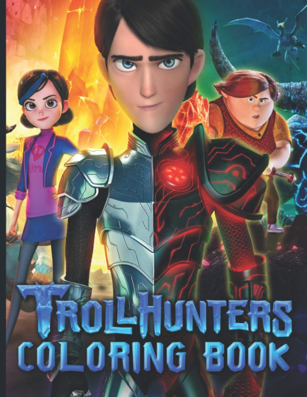 Trollhunters coloring book trollhunters stress relieving adult coloring books for women and men by osada hyosuke