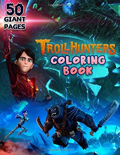 Trollhunters coloring book great coloring book for kids and fans â giant pages with high quality images by wayne mark