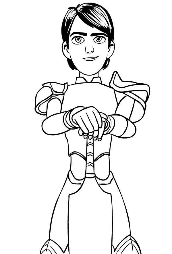 Drawing of trollhunters coloring page