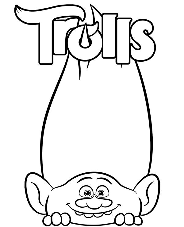 Trolls guy diamond coloring page to print