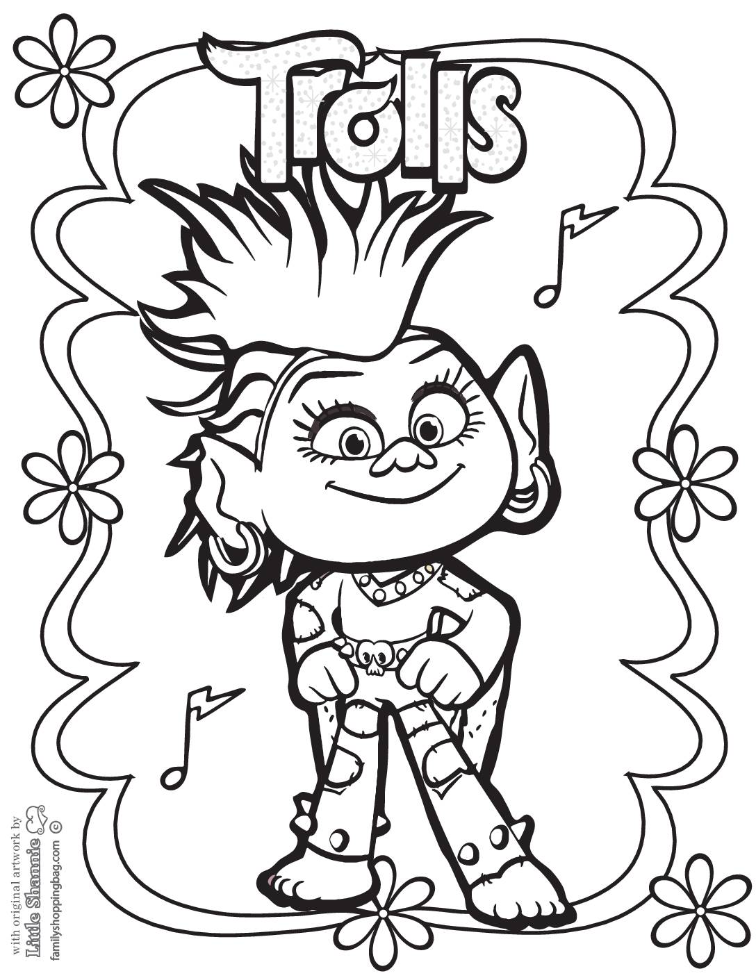 Coloring page trolls