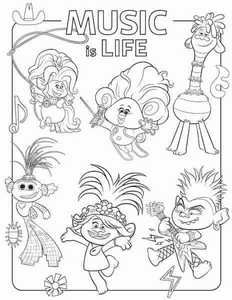 Free printable trolls world tour party pack in pdf