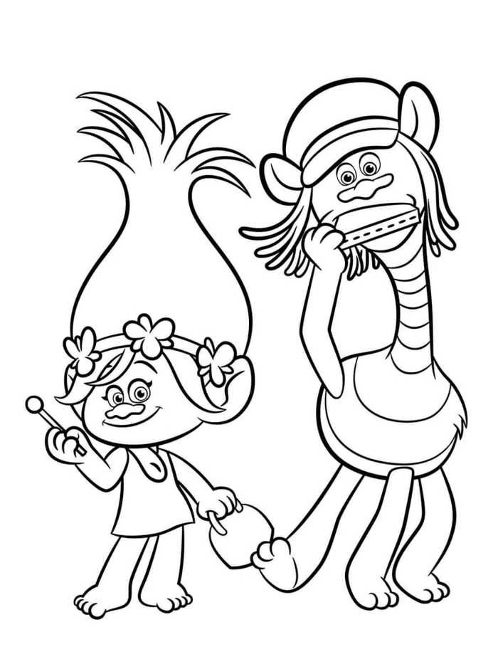 Printable trolls coloring pages pdf