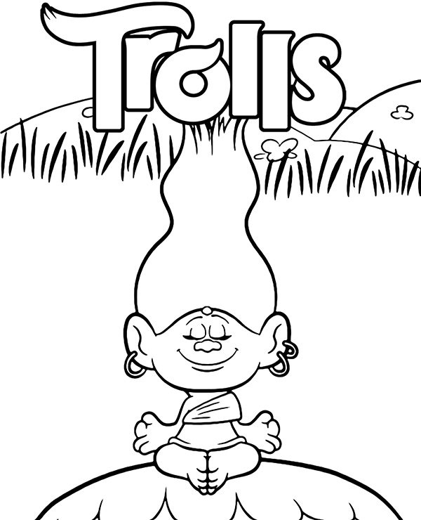 Trolls cybil coloring aheet